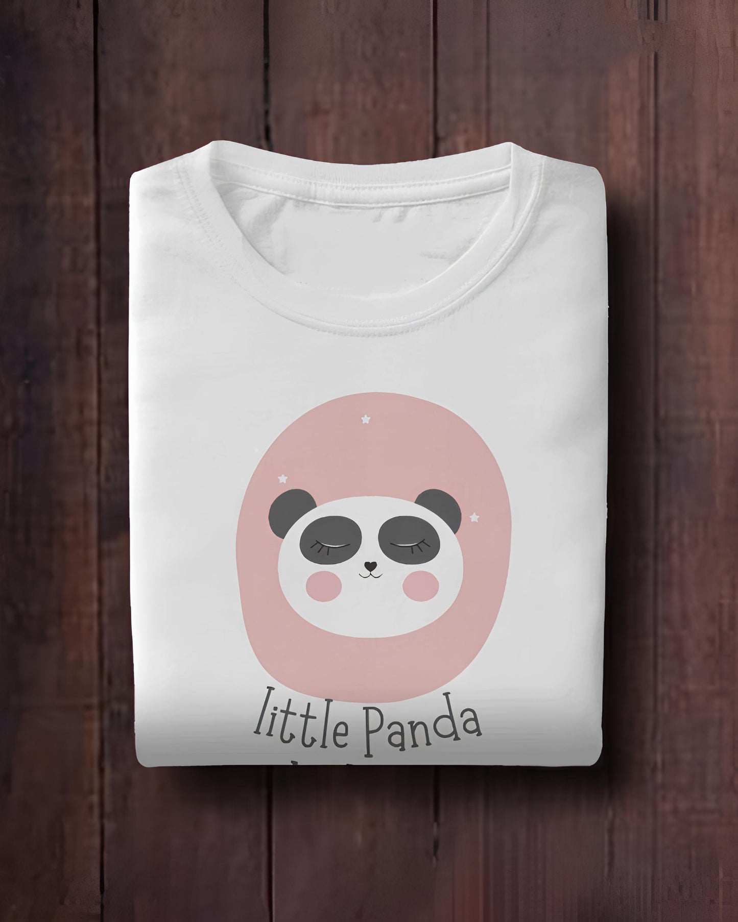 Little Panda Personalized Kids T-Shirt Custom Name Tee