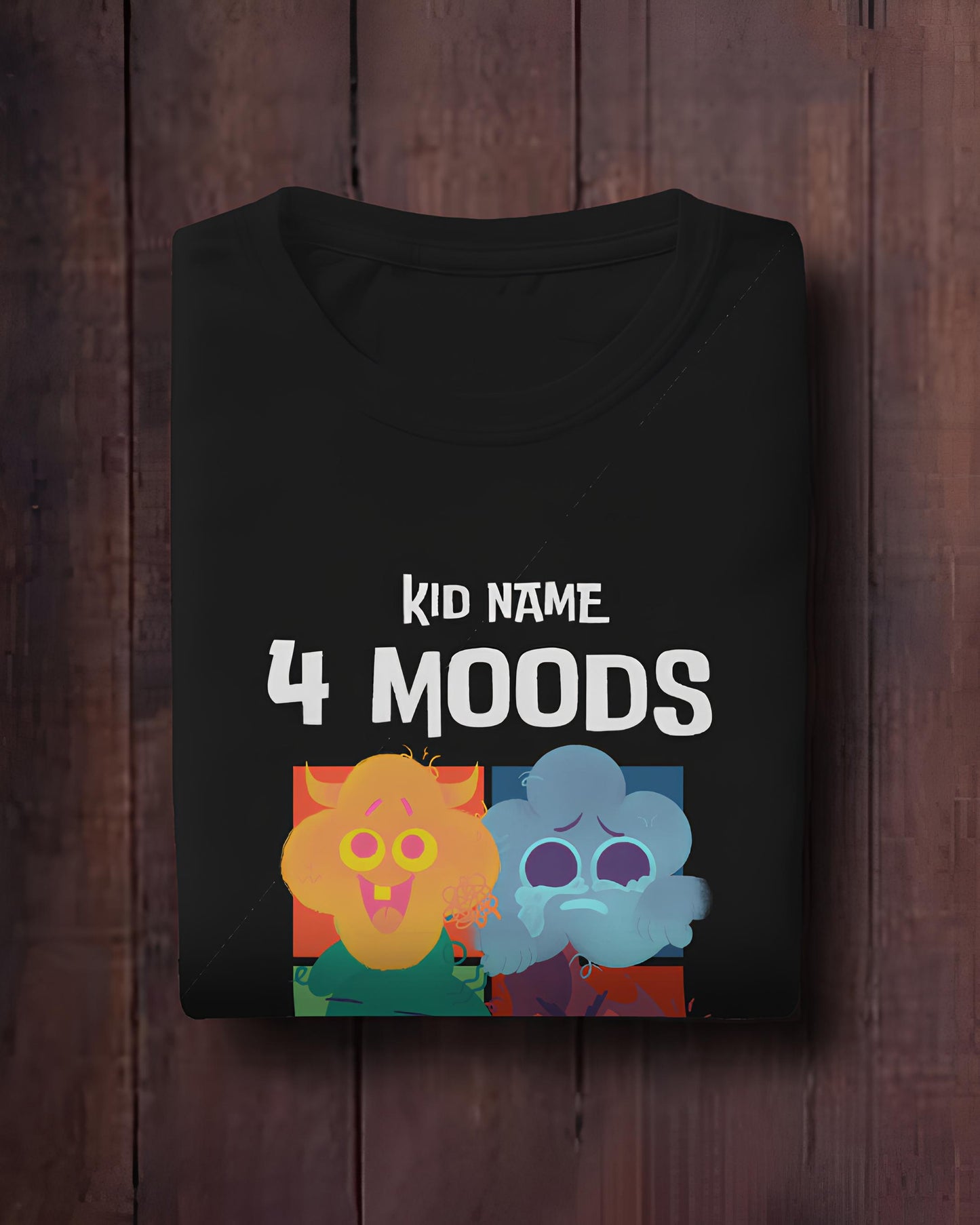 4 Moods T-Shirt Personalized with Your Kid’s Name