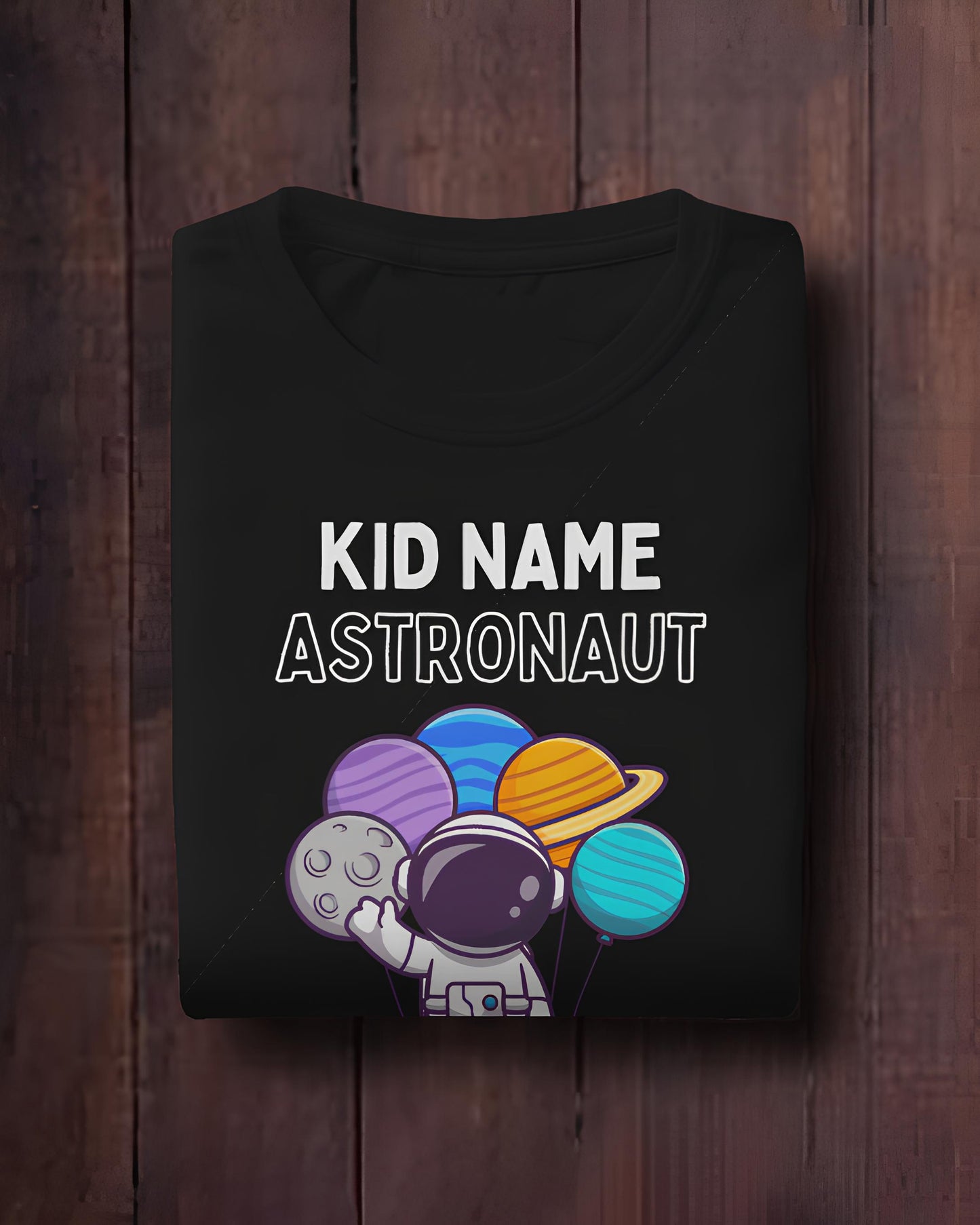 Little Astronaut Custom Kids T-Shirt Personalized Space Adventure Tee