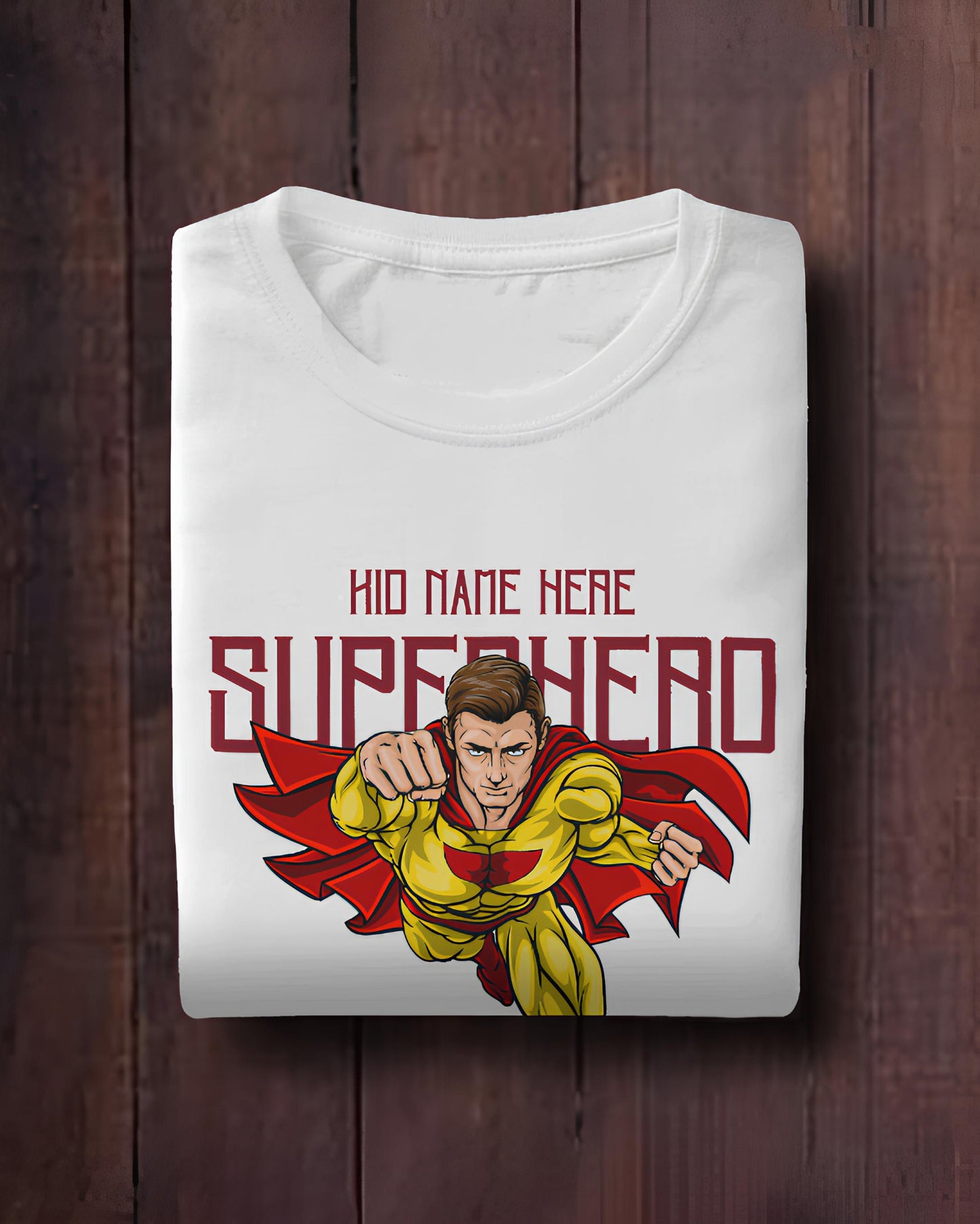 Superman Personalized Style T-Shirt with Custom Name For Super Kid