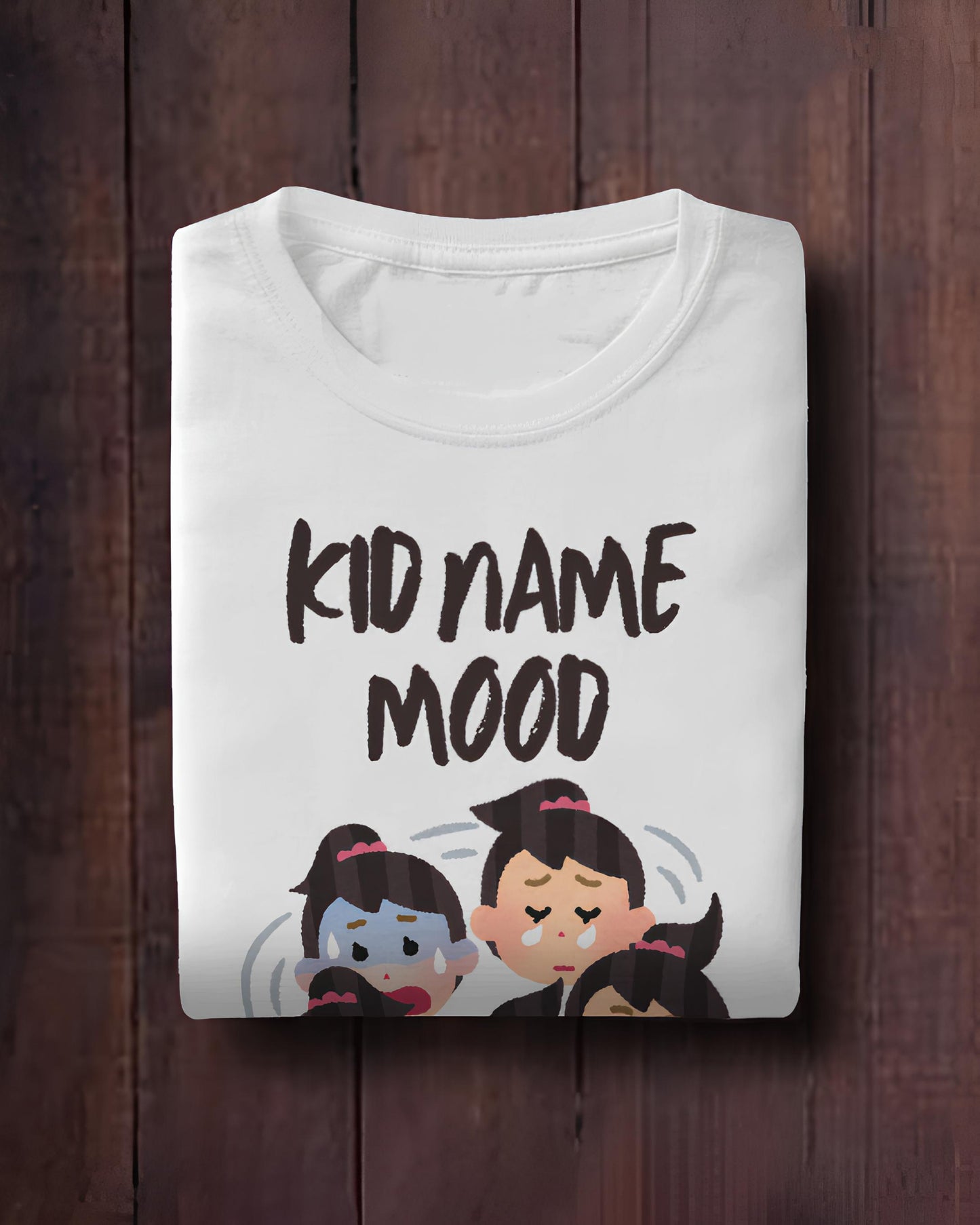 Custom Baby Girl Moods T-Shirt Personalized with Your Kid’s Name