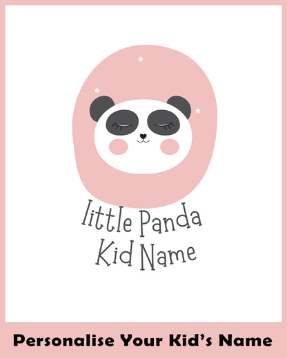 Little Panda Personalized Kids T-Shirt Custom Name Tee