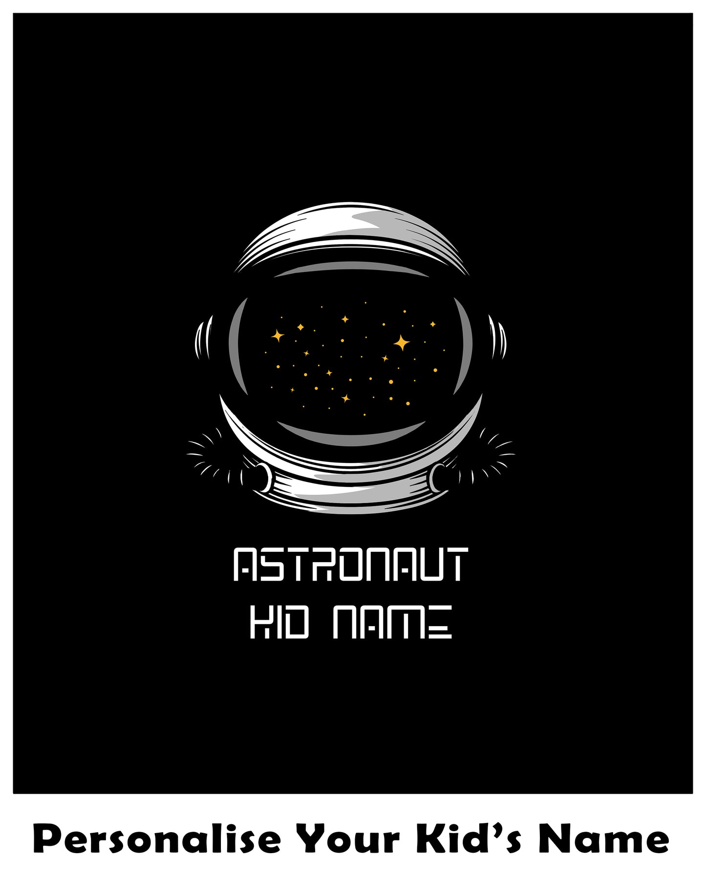 Astronaut Personalized T-Shirt Custom with Your Kid’s Name