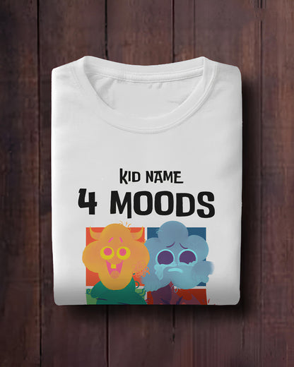 4 Moods T-Shirt Personalized with Your Kid’s Name