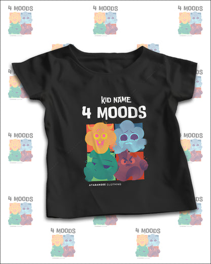 4 Moods T-Shirt Personalized with Your Kid’s Name