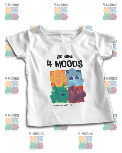 4 Moods T-Shirt Personalized with Your Kid’s Name