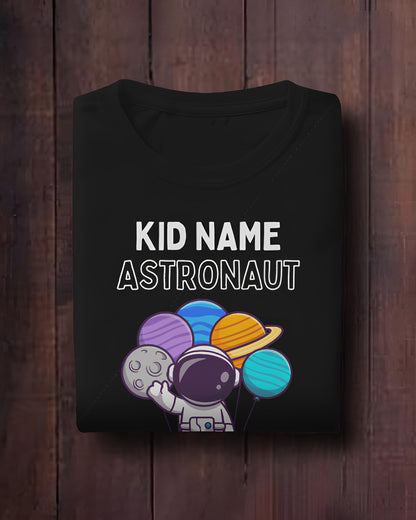 Little Astronaut Custom Kids T-Shirt Personalized Space Adventure Tee