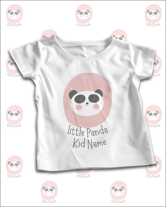 Little Panda Personalized Kids T-Shirt Custom Name Tee