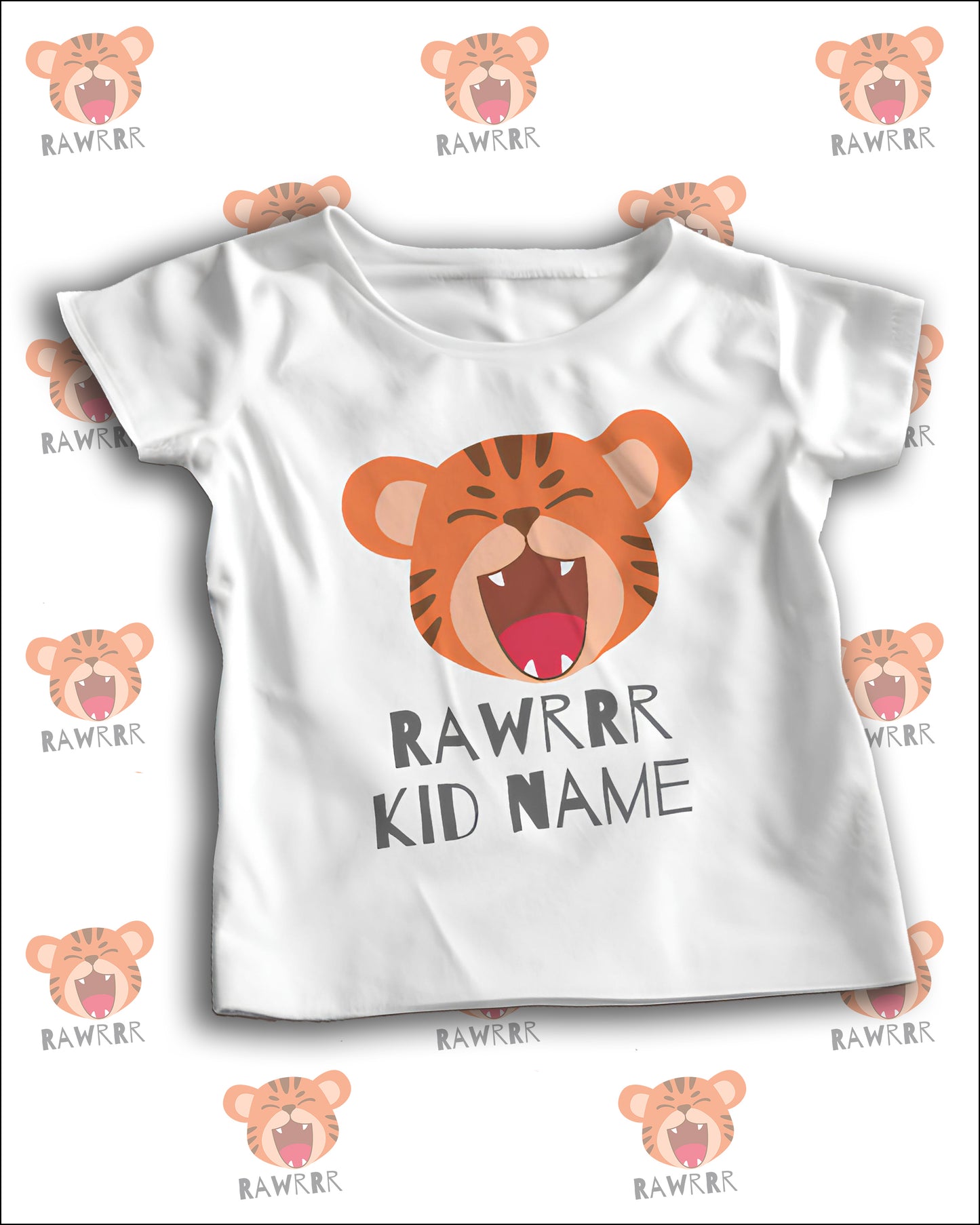 Rawrrr Lion Custom Kids T-Shirt Personalized Jungle Fun Roar in Style