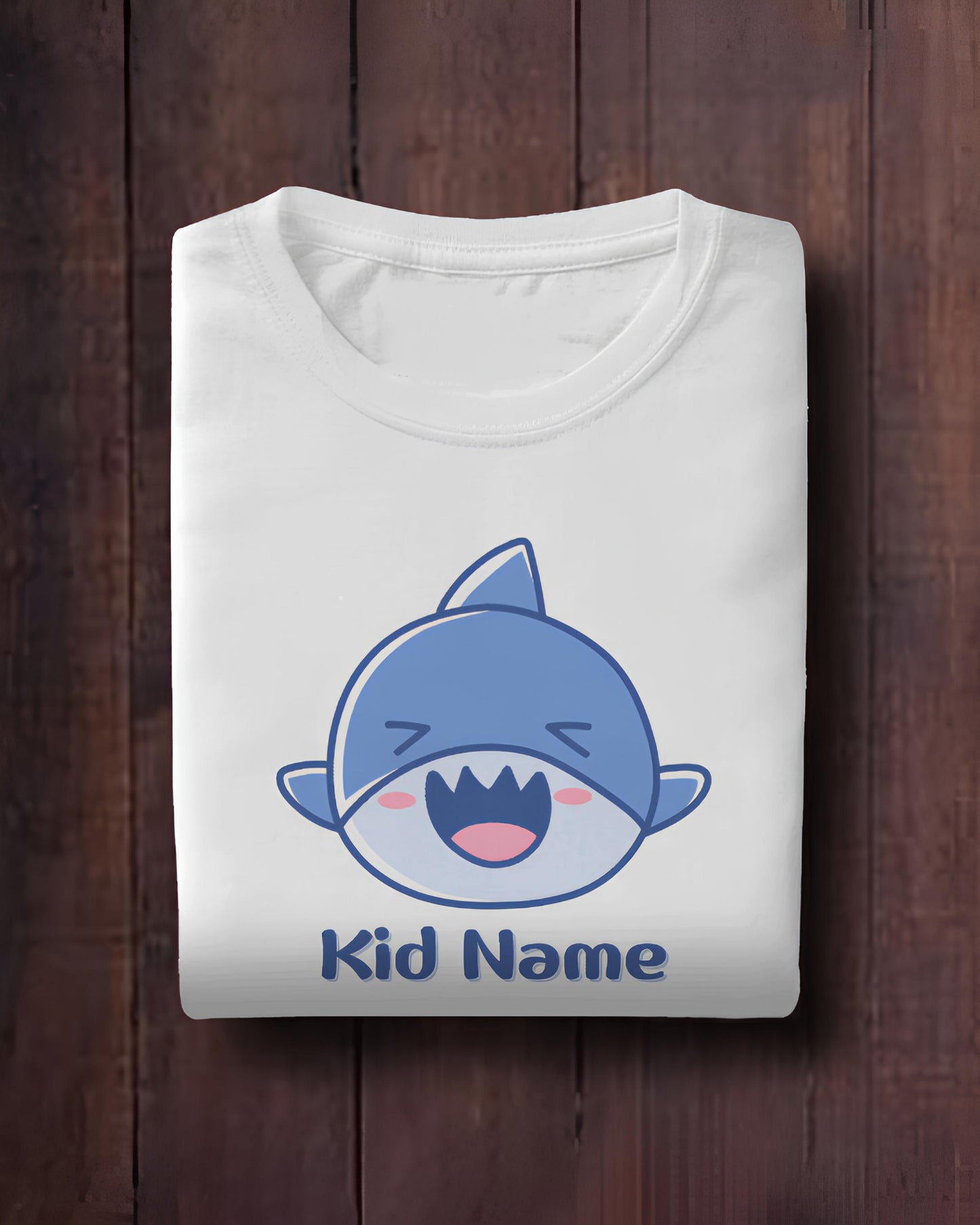 Blue Baby Shark Custom Kids T-Shirt by Atarangee Personalized Ocean Fun!