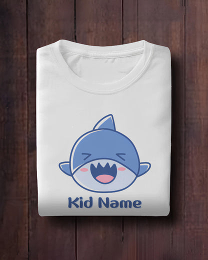 Blue Baby Shark Custom Kids T-Shirt by Atarangee Personalized Ocean Fun!