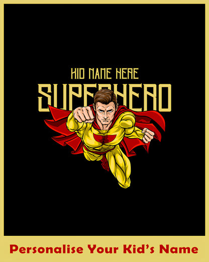Superman Personalized Style T-Shirt with Custom Name For Super Kid