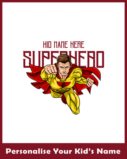 Superman Personalized Style T-Shirt with Custom Name For Super Kid