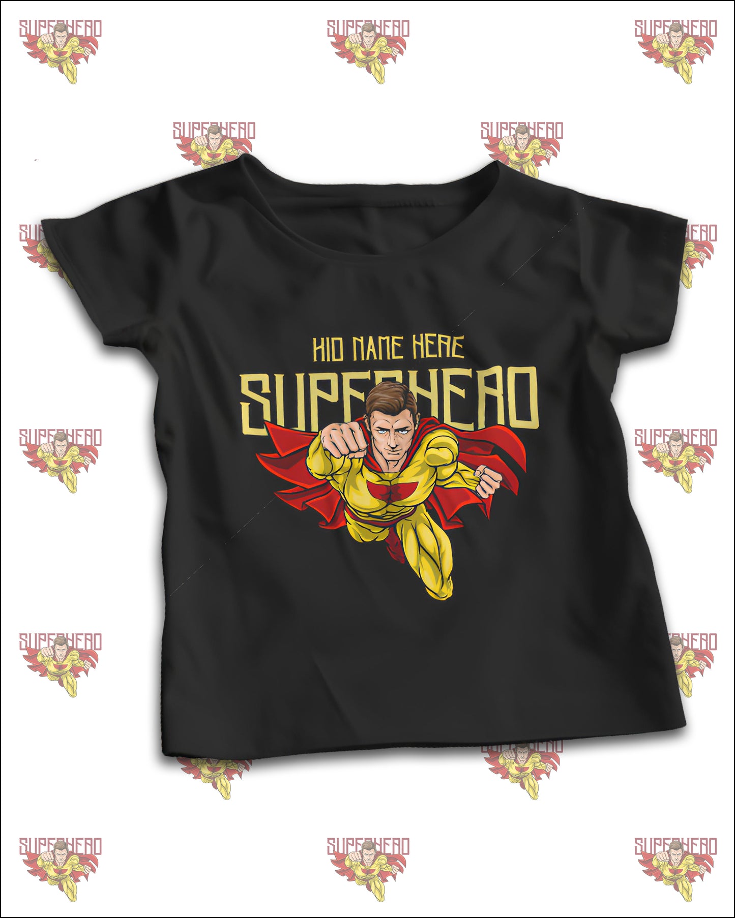 Superman Personalized Style T-Shirt with Custom Name For Super Kid