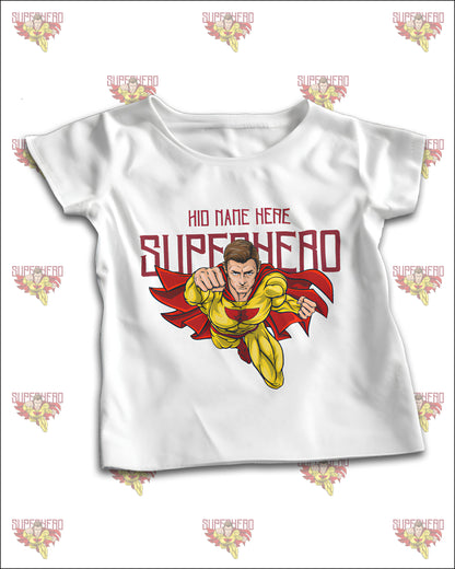 Superman Personalized Style T-Shirt with Custom Name For Super Kid