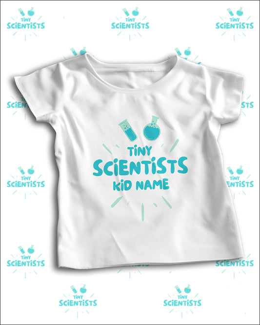 Tiny Scientist Personalized Kids T-Shirt Custom Name Tee